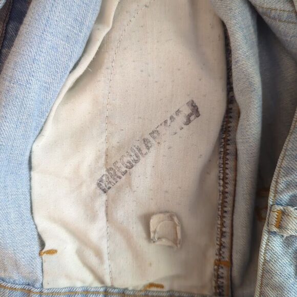 Vintage 70's Levi's Orange Tab Flare/Bootcut Light Wash Jeans Slash Pocket - Picture 11 of 13